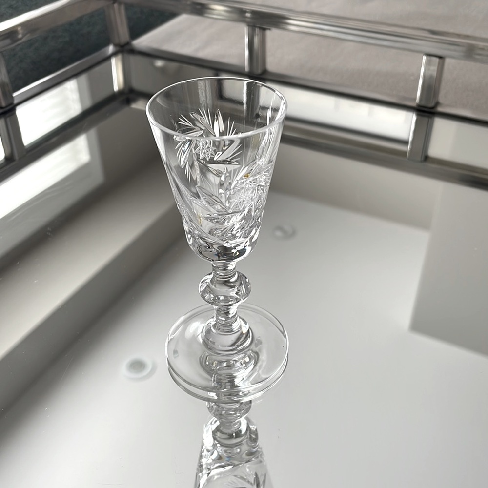 Vintage Crystal Liquor Glass